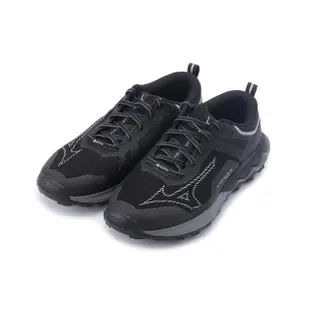 【MIZUNO 美津濃】WAVE IBUKI 4 GTX 戶外慢跑鞋 全黑 男鞋 J1GJ225901