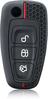 Kesiku F-ord Key Cover for Ford Transit Custom Connect Focus Fiest Kuga Mondeo Galaxy Mk4 Mk8, Silicone Car Key Cover - 1PC