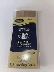 Wrights Iron-On Hem Tape .5"X3yd-Beige, 117-608-091