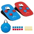 Himal Collapsible Portable Cornhole Game Boards 10 Bean Bags Cornhole Set Tic...