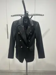 Decjuba Carly Longline PU blazer Size 8 BNWT