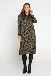 Astrid Tunic Dress - Khaki Animal