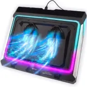 Mistral Laptop Cooling Pad New Powerful Turbo-Laptop Fans (4500 RPM) - Rubbe