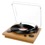 Record Player, 3-Speed Turntable Bluetooth Vinyl Record Player with Speaker,