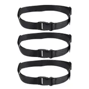 3pcs Baby Chair Belt Adjustable Baby High Chair Straps Baby Safety Chair Harness Belt Black 82X3.8cm