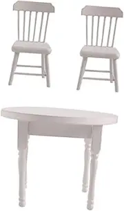 UPKOCH Realistic Miniature Dining Table Set 1:12 Scale Mini House Decor Decorative Mini Table Chair