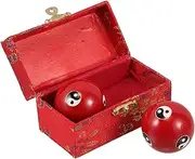 2pcs Fitness Handball Hand Exercise Ball Stress Ball Reusable Massage Hand Strengthening Devices Hand Strengthener Balls for Hand Therapy Massaging Play Iron Red