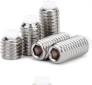 10pcs Hexagon Socket Set Screws M4 M5 M6 M8 M10 Size Thread POM Cylinder Plastic Position Male Bolts Fasteners Stainless Steel(10mm,M6)