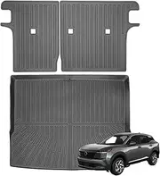 Topraco Cargo Liner and Backrest MAT fit for Nissan Kicks Accessories 2025 Cargo Mat TPE All Weather Protection