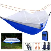 The Pink Cadet Outfitters Camping Hammock, Blue & White, Large - 100x 53.5 - NEW