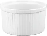 Pillivuyt Porcelain 8-Cup, 7-1/4-Inch Deep Classic Pleated Souffle Dish