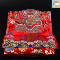 在飛比找樂天市場購物網優惠-▬藏式長條形門簾西藏民族風裝飾手工刺繡八吉祥加厚隔斷門簾紅色