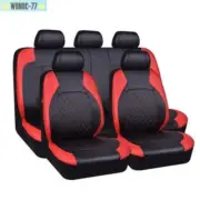 Full Set Front Rear Car Seat Covers Leather Pad Auto Chair Cushion Protector (for: Subaru)