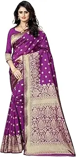 [C J Enterprise] Women's Pure Kanjivaram Soft Silk Saree Banarasi Type With Blouse Piece (paithani Pari100)