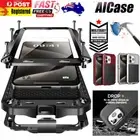 For iPhone 15 16 Pro Max 14 13 12 11 8 7 Metal Case Heavy Duty Shockproof Cover