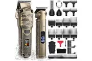Hatteker Professional Hair Clippers for Men Beard Trimmer Clippers and Trimmer Set Waterproof T-Blade Trimmer Cordless Grooming Kit