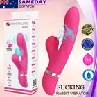 Auto Sucking Rabbit Vibrator Dildo Clitoris Anal G-Spot Stimulator Adult Sex Toy