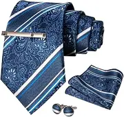 [Fitbitey] A set of men's wedding tie fashion design men's tie cufflink set business party