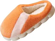 [Generic] Women's Spring Autumn And Winter Household Soft Indoor Non Slip Warm Plush Simple Cotton Slippers Slide on Sandal Women
