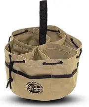 Graintex 18 Pockets Grab Bag Rip-stop Canvas Drawstring Closure, Small Parts Organizer, Small Tools, Screws, Parts, Parachute Tool Bag for Efficient Storage to Essential Items (Khaki)