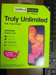 New Simple Mobile Samsung Galaxy A10E, 32 GB Black - Prepaid Smartphone