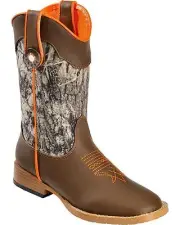 Double Barrel Children Boys' Buckshot Cowboy Boot Square Toe - 44518222