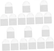 COMPUKAS 100Pcs Coin Storage Bags Transparent Coin Holders with Hard Cover for Collectors