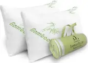 Memory Foam Pillow Bamboo Pillow 2 Pack Queen and King Size for Sleeping
