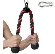 Tricep Rope 27 & 36 inches 2 Colors Fitness Attachment Cable Machine Pulldown...