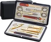 Nail Clippers Set 10 in 1 Stainless Steel Professional Pedicure Set, Nail Manicure Set, Scissor Care Set with Luxury Travel Case, Portable Nail Care Tools for Men Manicure Set