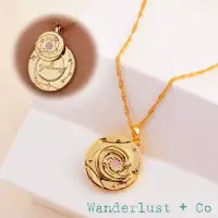 在飛比找博客來優惠-Wanderlust+Co 澳洲品牌 粉紅北極星 旋轉銀河金