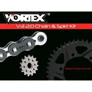 Vortex Sprocket/Chain Kit Black with Aluminum Rear Sprocket CK6456
