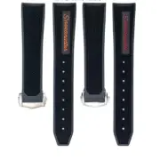 22mm High Quality Rubber Silicone Watchband for Omega Speedmaster Seamaster 300