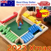 Wooden Shut The Box Game, 4 Players Classic Board Game Family Pub Math Game Gift