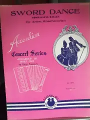 SWORD DANCE (SABRE DANCE) BY LUIGI APPARETI ACCORDION SOLO SHEET MUSIC NOS