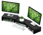 TAVR Dual Monitor Stand Riser Office Desktop Organizer Stand for 2 Monitors,