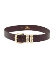 [R.M.Williams] Solid Hide Belt 1 1/2 Inch 3 Piece in Chestnut