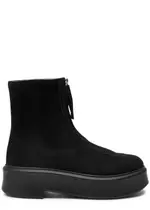 The Row Zipped 1 Suede Ankle Boots - Black - 37 (IT37 / UK4) 37 (IT37 / UK4)
