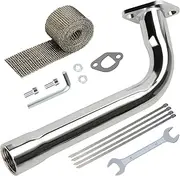 YOXUFA 212cc Exhaust Pipe Header for Predator 212cc 224cc 196cc Coleman CT200U CT200U-EX BT200X Baja Warrior Massimo MB200 GX160 GX200 6.5hp Mini Bike Go Kart Performance Parts with Heat Shield Tape