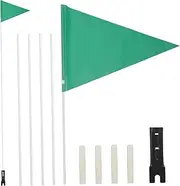 BESPORTBLE 1 Set Adjustable Bike Safety Flag with Pole Durable Triangular Tail Flag for Bicycles Easy to Install Lightweight Portable Bicycle Accessory