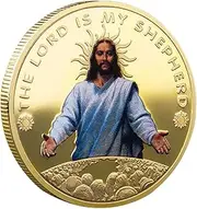 Christmas Jesus Coin, Metal Collectible Coin with Christ Image, Unique Coin Crafts, Gold Coin for Collectors Supplies
