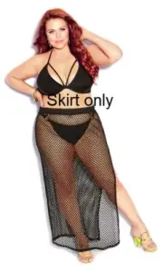 CITY CHIC Plus Size 18 /M MESH SKIRT SWIMWEAR Bikini Bathers COVER UP