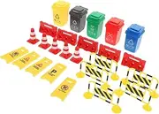 Vaguelly 1Set Traffic Signs Play for Miniature Road Signs Traffic Cones and Educational for Pretend Play and Learning Interactive Parent Activity
