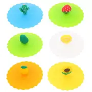 6 Pcs Silicone Cup Lid Fruit Basket Storage Containers with Lids