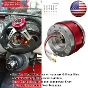 Ball Bearing Detachable Red Steering Wheel Quick Release Extension Hub For Ford