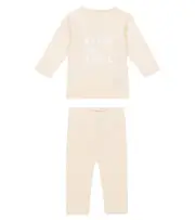 [Bonpoint] Bonpoint Baby Teodoro printed cotton top and pants set M 3 beige