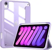 ProCase Smart Case for iPad Mini A17 Pro 7th 6th Generation 8.3" 2024 2021, Protective Cover with Pencil Holder for iPad Mini 7 (A2993 A2995 A2996) Mini 6 (A2567 A2568 A2569) 8.3 Inch -Purple