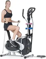 Powertrain 6-in-1 Elliptical Cross Trainer Exercise Bike for Your Home Gym Cardio Workout
