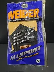 Weider Genuine Tan Buck Skin Leather All Sports Fingerless Gloves Size Small