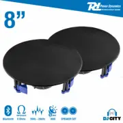 Power Dynamics NCBT8B Low Profile Ceiling Speaker Set BT 8" Inch Black